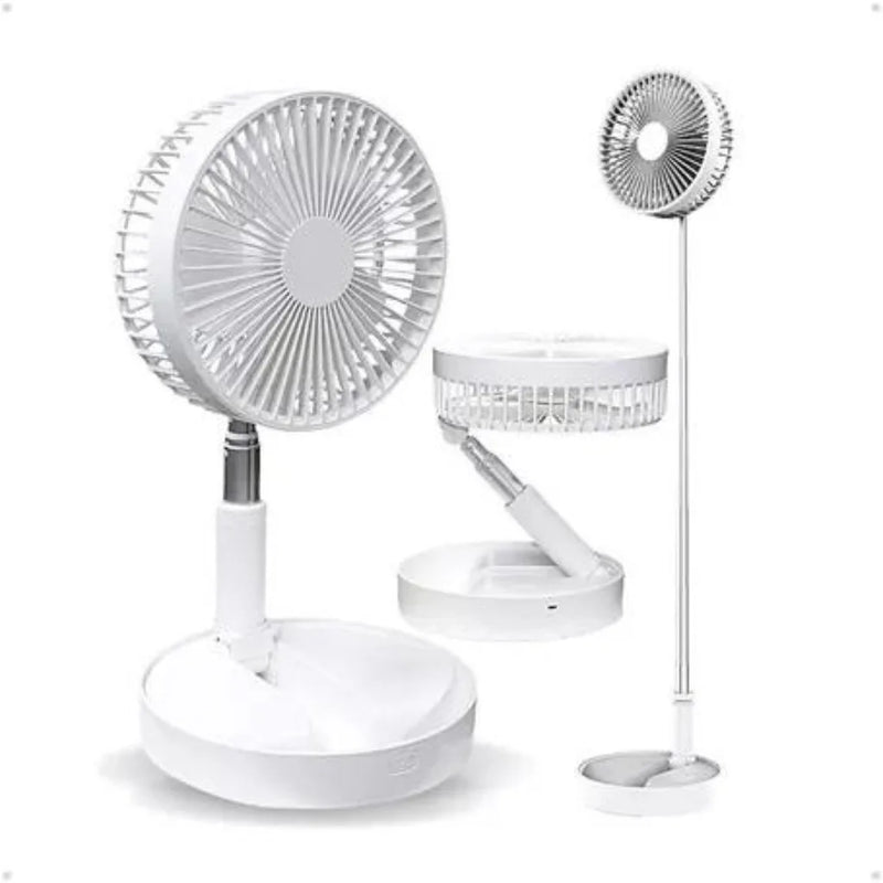 Ventilador Portátil Recarregável Wireless Bivolt Retrátil