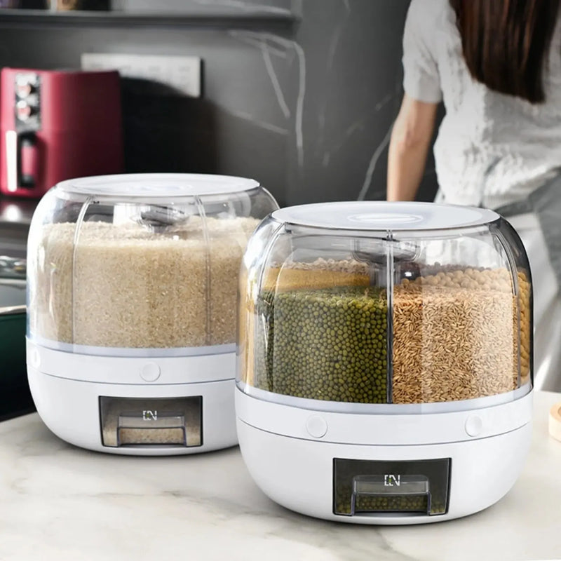 Dispenser De Alimentos Giratório 360 Graus Com 6 Divisões