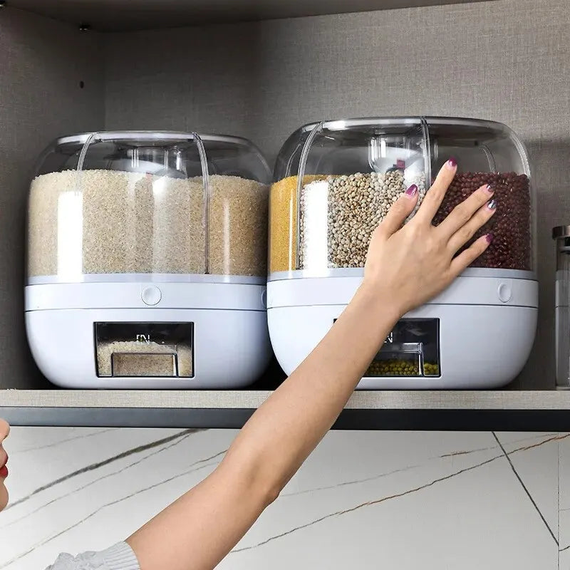 Dispenser De Alimentos Giratório 360 Graus Com 6 Divisões