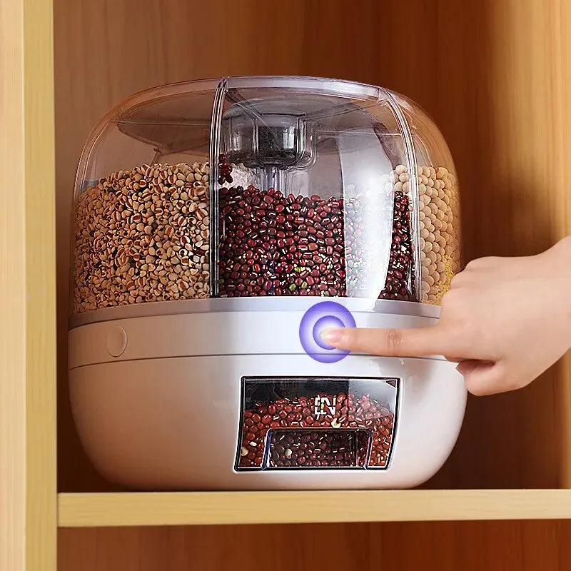 Dispenser De Alimentos Giratório 360 Graus Com 6 Divisões